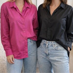 French Connection Blouse Bundle (2) | Medium | Black & Fuchsia | NWOT